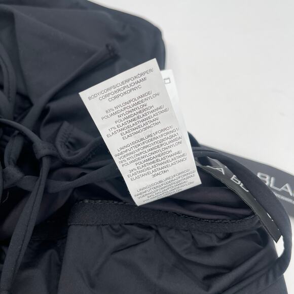 La Blanca Swimsuit Size 8 Black Goddess One Shoulder Strappy Back NWT Swim Beach - Picture 9 of 16